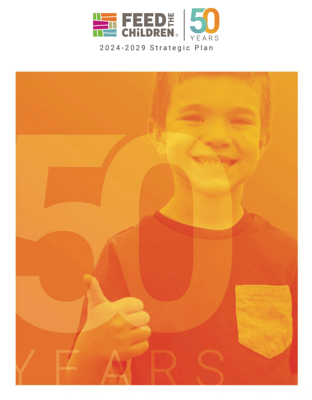 Cincuenta años en Feed the Children portada del folleto